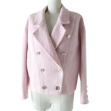 Top Quality Chanel Tweed Blouson P70560 Baby Pink 40