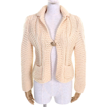 Chanel Lion Button Cowichan Knit Cardigan