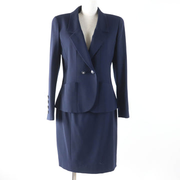 Chanel COCO Mark Button Wool Silk Setup