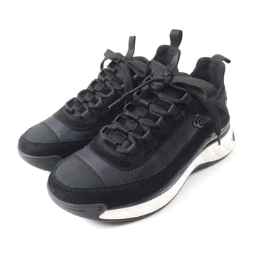 Chanel COCO Mark logo design suede sneakers
