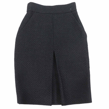Chanel COCO Mark Tweed Wool Skirt