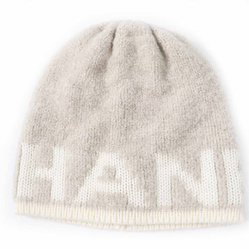 Chanel Logo Cashmere Wool Knit Cap