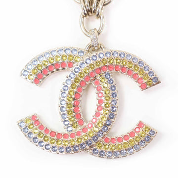 Chanel COCO Mark Rainbow Rhinestone Necklace
