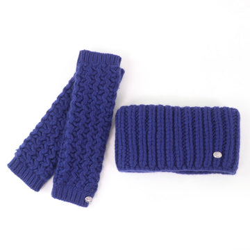Chanel Snood knitted neck warmer and arm warmer Wool 2way accessory