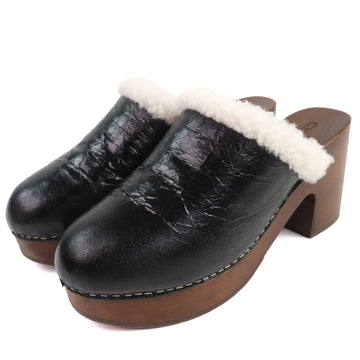 Chanel COCO Mark Sheepskin Clogs