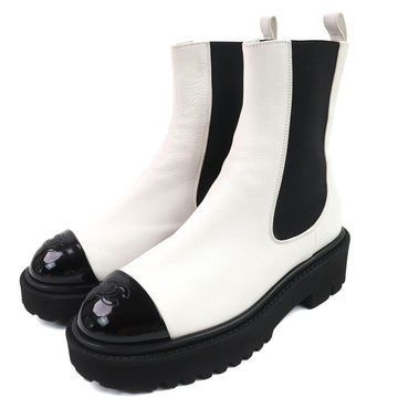 Chanel Chelsea Leather Boots