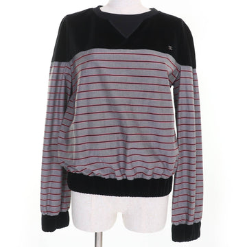 Chanel COCO Mark Border Pattern Velvet Switch Top
