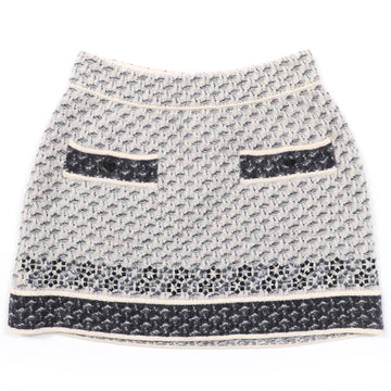 Chanel COCO Button Knit Mohair Mini Skirt
