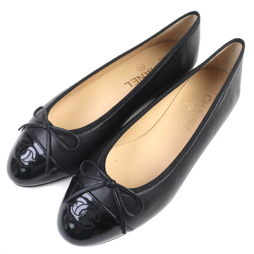 Chanel COCO Mark Ribbon Leather Flats