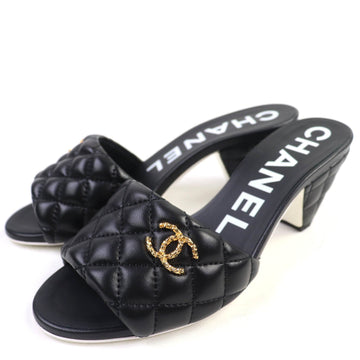 Chanel COCO Mark Matelass Lambskin Sandals
