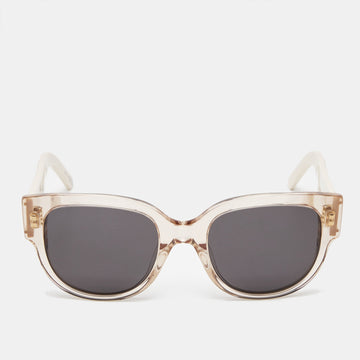 Dior Peach/grey Dg4442 Wildior Frame Square Sunglasses