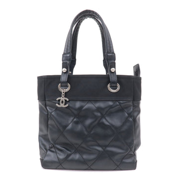 Top Quality Chanel Paris Biarritz Coated Leather/canvas Leather Tote Bag PM A34208