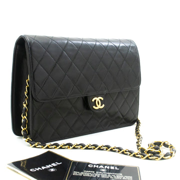 Top Quality Chanel Chain Shoulder Bag Clutch Black Quilted New Leather Purse
