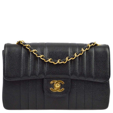 Top Quality Chanel Black Leather Classic Flap Mademoiselle Chain Shoulder Bag