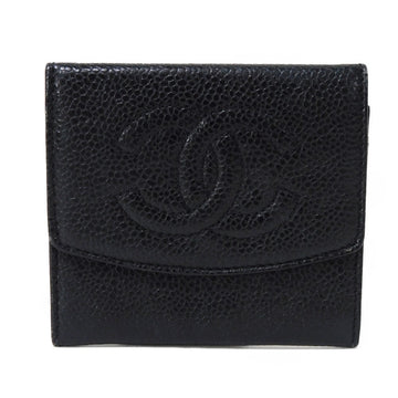 CHANEL Compact Flap Wallet Caviar Skin Coin Case