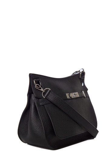 Hermès 2023 Black Jypsiere 28 Leather PHW  Handbag
