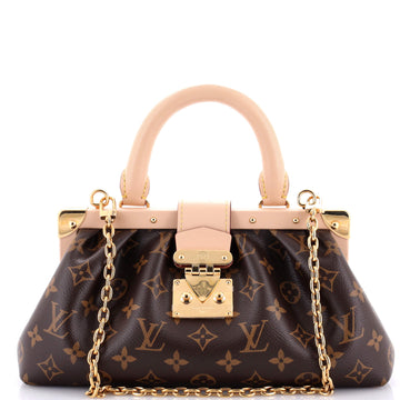 Monogram Top Handle Frame Clutch Monogram Canvas