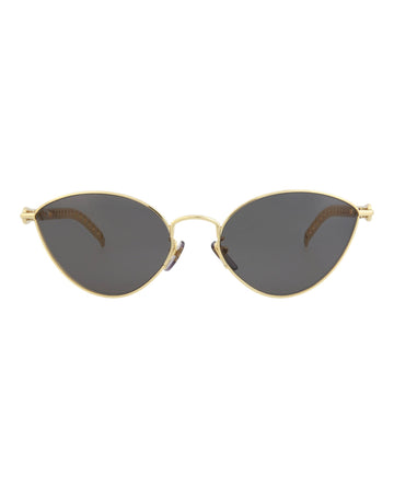 Cat Eye-Frame Metal Sunglasses