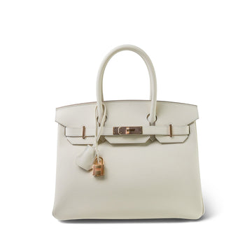 Birkin 30 Craie Veau leather Rose  Y Stamp