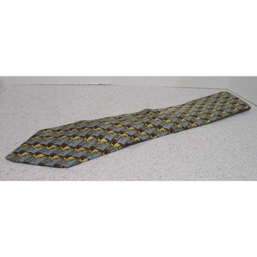 Vintage. Fendi, blue and red, equestrian horse motif silk tie