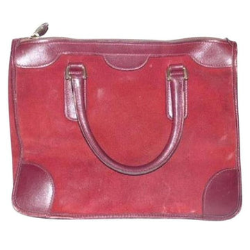 Gucci Vintage Burgundy Leather Suede Satchel