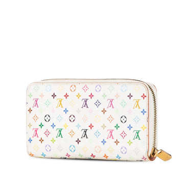 White Louis Vuitton Monogram Multicolore Zippy Wallet