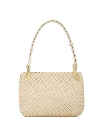 Luxury Bottega Veneta Small Clicker Shoulder Bag Beige