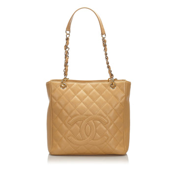 C*C Brown Leather Petite Shopping Tote Italy