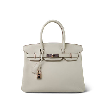 Birkin 30 Craie Togo Rose  Y Stamp