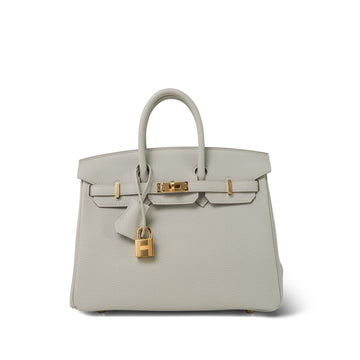 Birkin 25 Gris Perle Togo  B Stamp