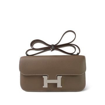Constance Elan Etoupe leather Palladium Plated K Stamp
