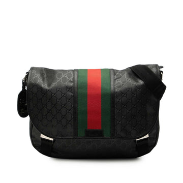500 Web Double Buckle Messenger Bag GG Imprime