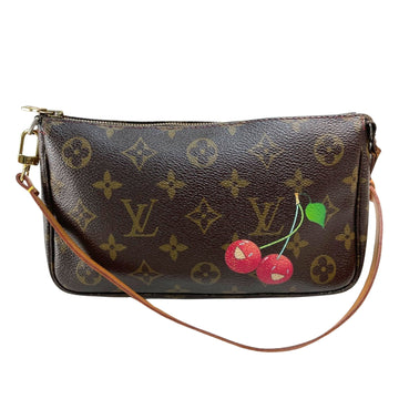 Louis Vuitton Pochette Accessoire  Canvas Clutch Bag