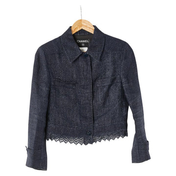 Chanel Coco Mark Button Linen Jacket