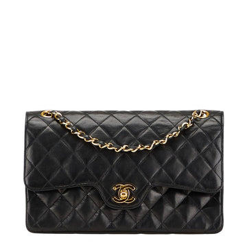 Chanel Matelasse Coco Mark Double Flap Lambskin Shoulder Bag