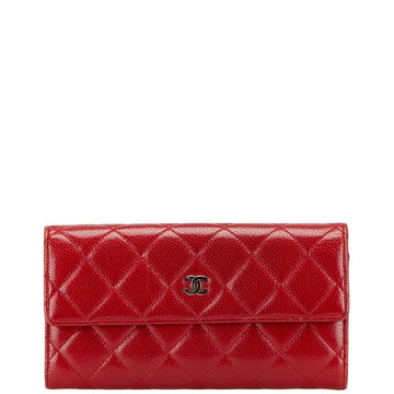 Chanel Matelasse Caviar Skin Long Wallet
