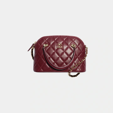 Clutch With Chain Lambskin