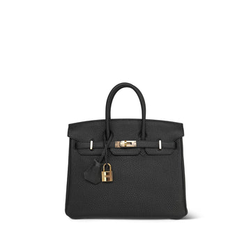Birkin 25 Noir Veau Togo Rose  Z Stamp