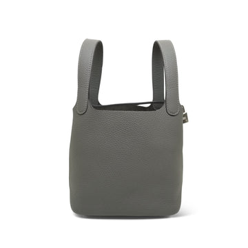 Picotin 18 Gris Meyer leather Palladium Plated W Stamp