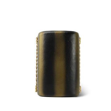Gold/Black/Bronze Ombré leather Vanity Case