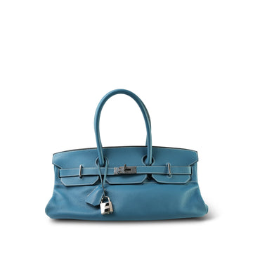 Shoulder Birkin 42 JPG Bleu Jean leather Palladium Plated [J] Stamp