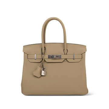 Birkin 30 Trench Togo Palladium Plated X Stamp