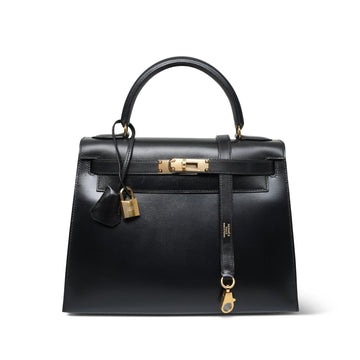 Kelly Sellier 28 Black Box leather  Y Circle