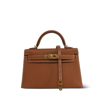 Mini Kelly Sellier Gold Veau leather  Y Stamp