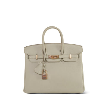 Birkin 25 Beton Veau Togo Rose  D Stamp