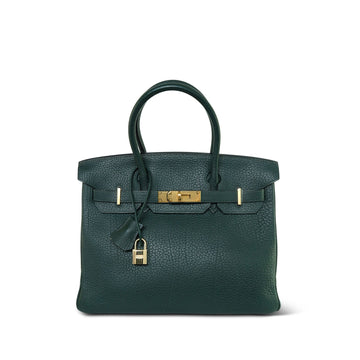 Birkin 30 Vert Fonce Togo  H Square Stamp