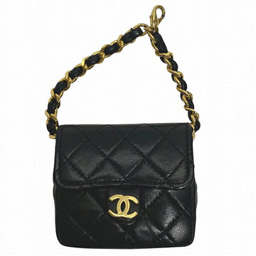 Chanel Mini Mini Matelasse Lambskin Chain Bag Charm Pouch
