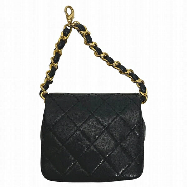 Chanel Mini Mini Matelasse Lambskin Chain Bag Charm Pouch