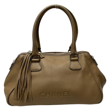 Chanel Emboss Logo Caviar Skin Handbag