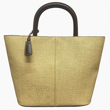 Chanel Straw Leather Tote Bag
